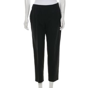 Piazza Sempione Audrey mid rise ankle crop pants in black wool